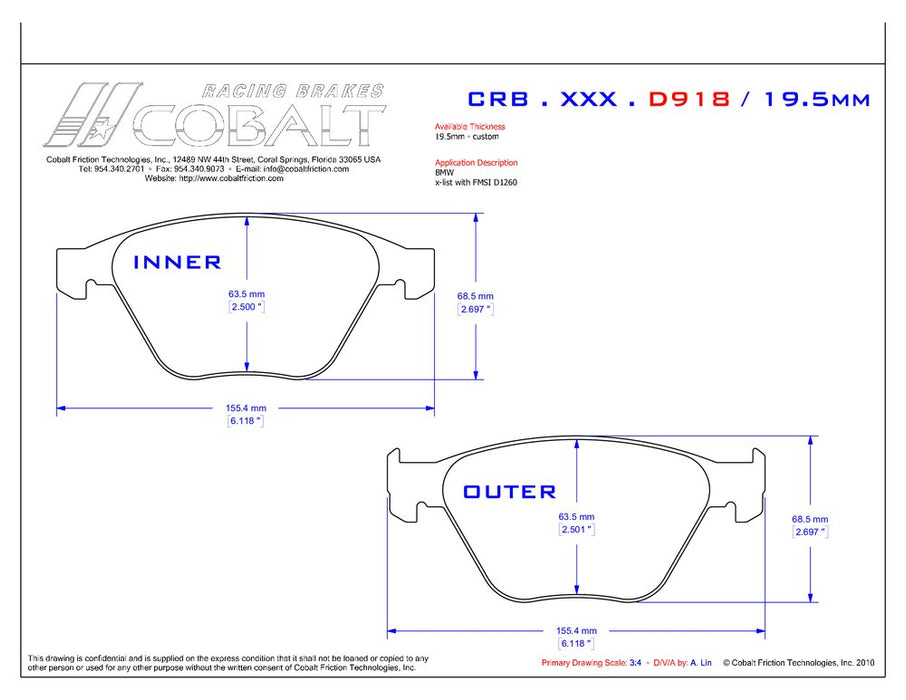 CRB.XRx.D918 BMW E90 & E92 M3 (Front)